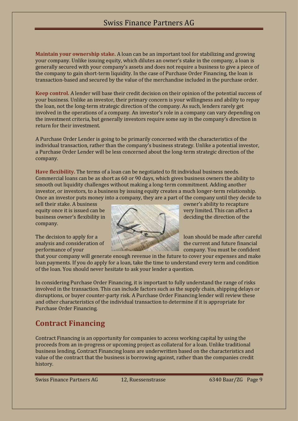 Sfp Ag Project Finance